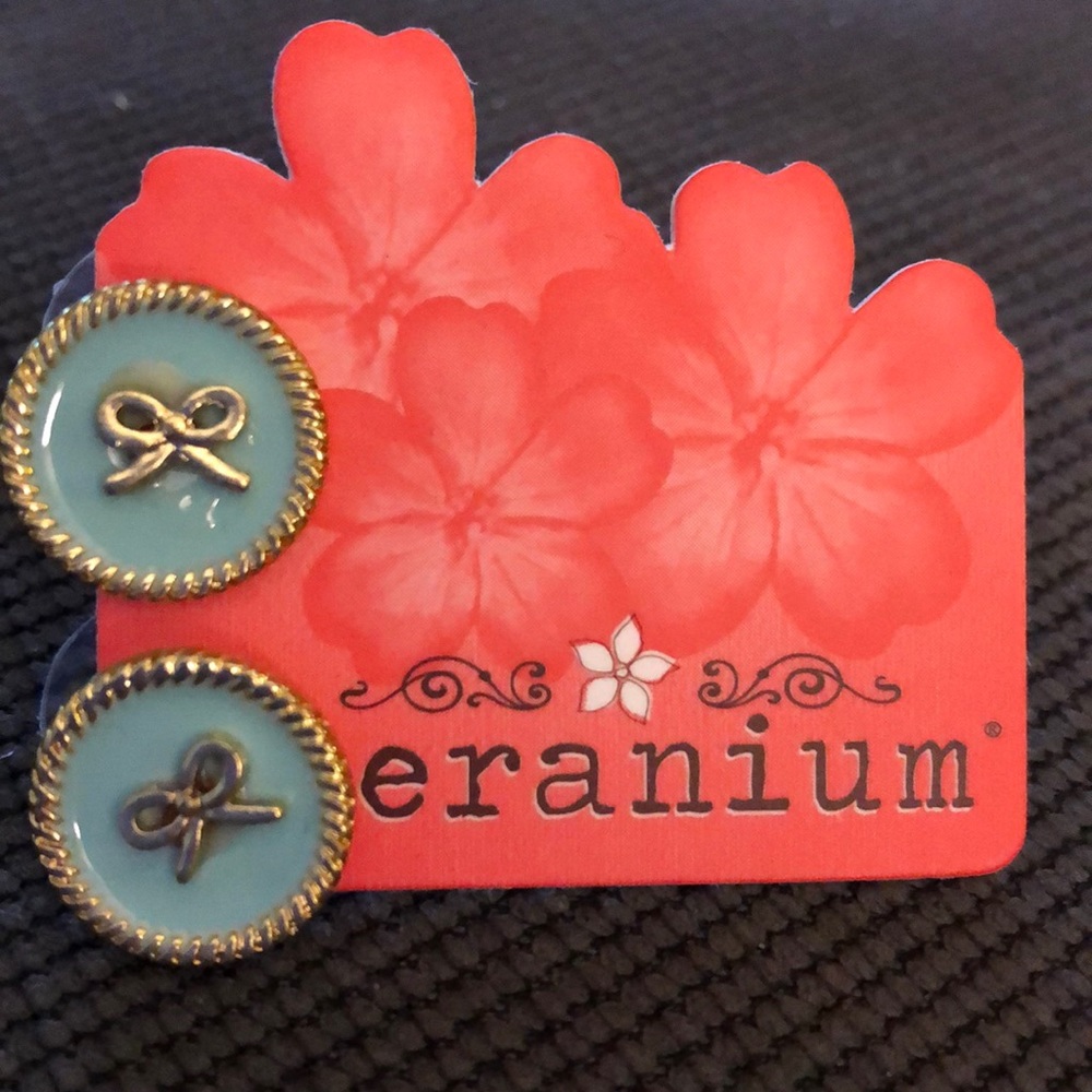 Mint bow earrings
